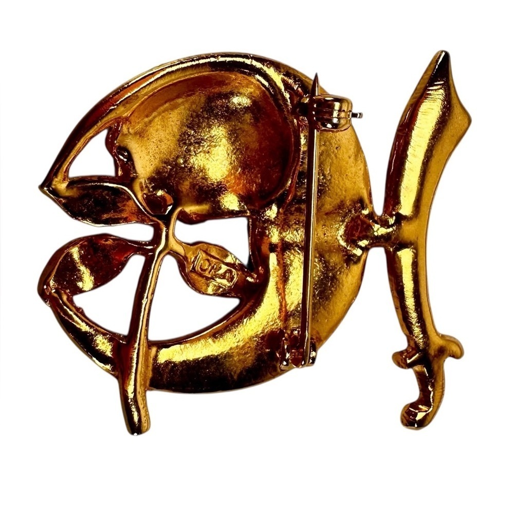 Daughters of the Nile Brooch Pin | Masonic | Gold Tone 1 5/8" Shriner Lapel Pin - Picture 4 of 7